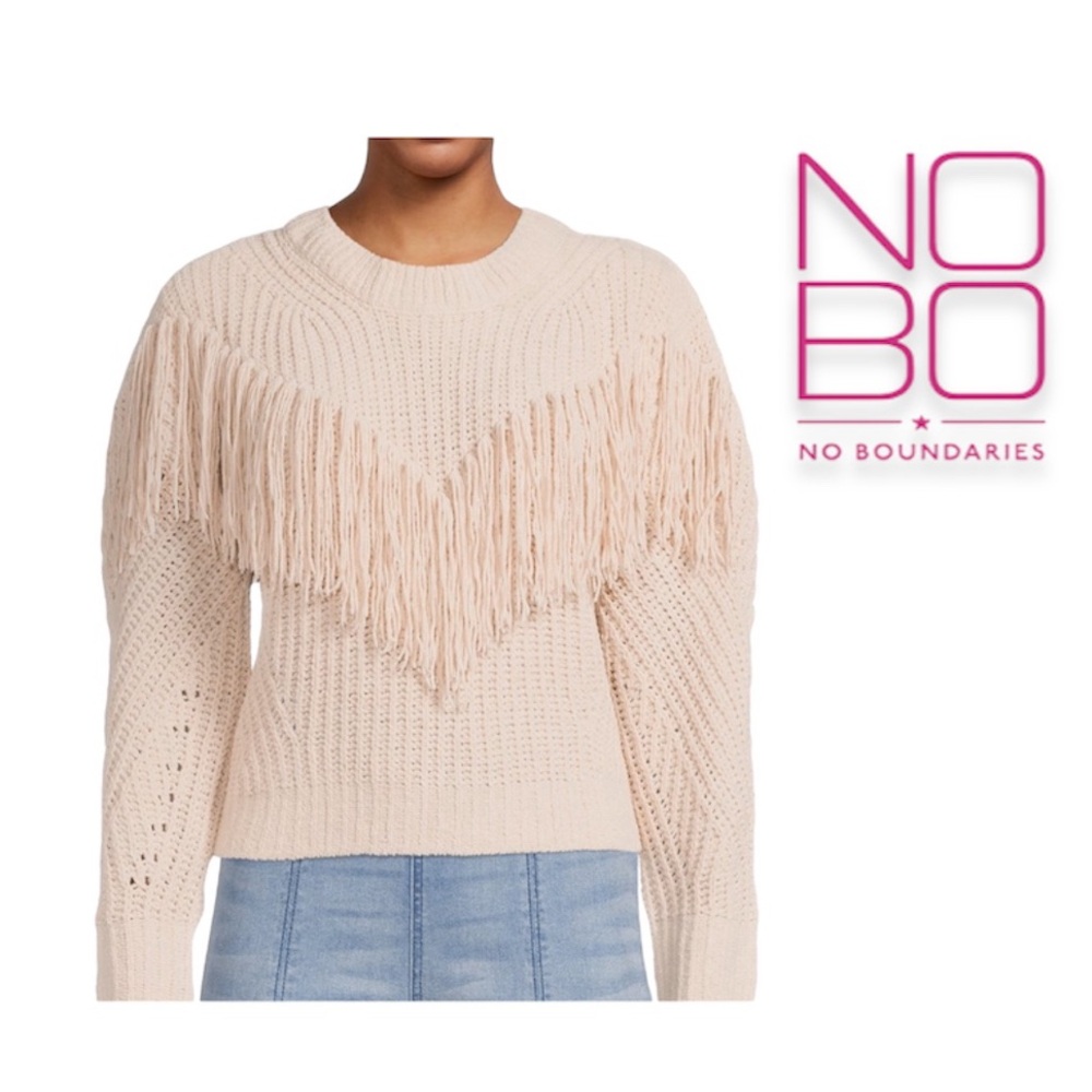 ⤵️🆕 No Boundaries Juniors Fringe Sweater